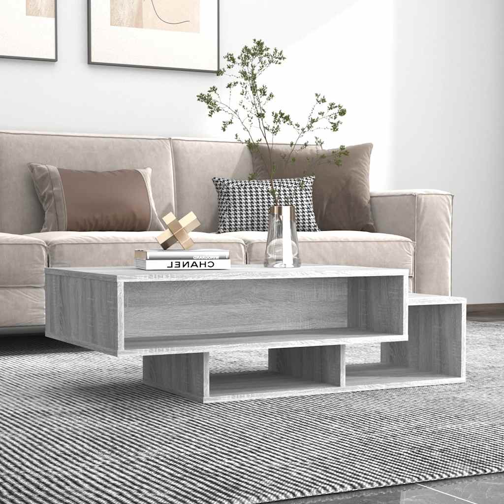 vidaXL Stolik kawowy, szary db sonoma, 105x55x32 cm