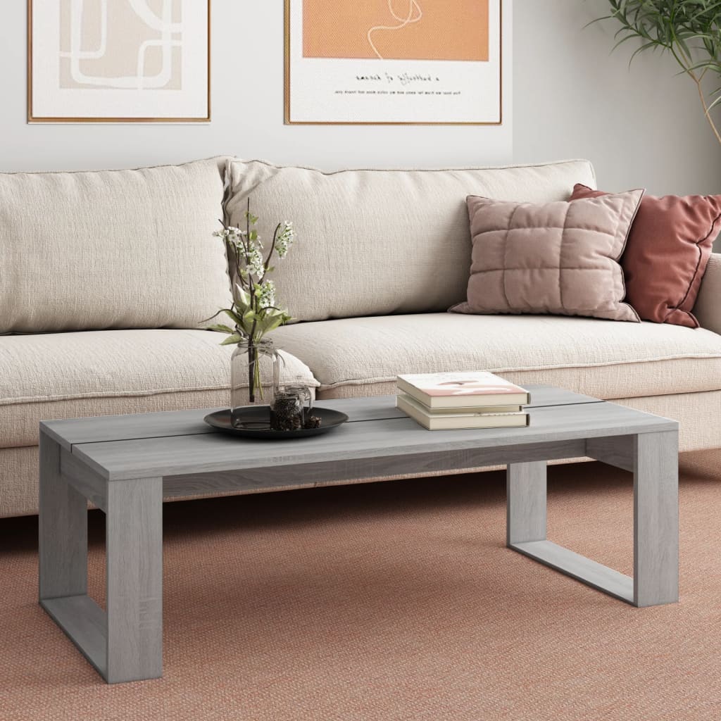 vidaXL Coffee Table Grey Sonoma 110x50x35 cm Engineered Wood