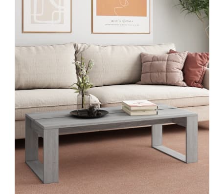 vidaXL Coffee Table Grey Sonoma 110x50x35 cm Engineered Wood