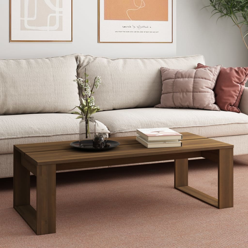 vidaXL Coffee Table Brown Oak 110x50x35 cm Engineered Wood