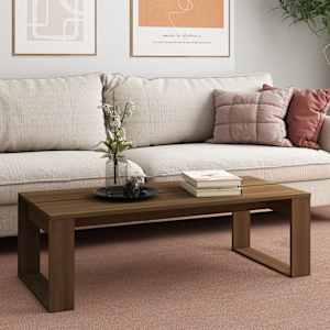 vidaXL Salongbord brun eik 110x50x35 cm konstruert tre