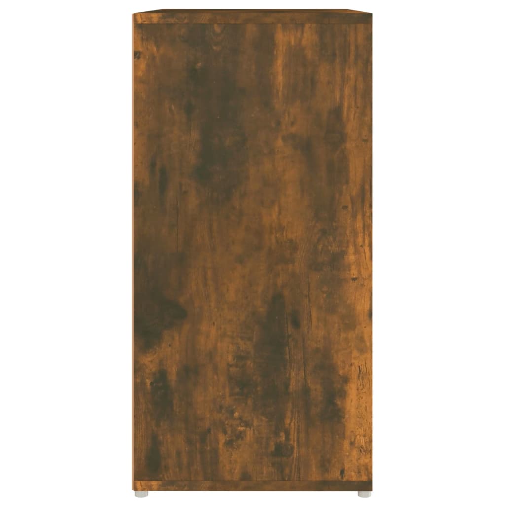füstös tölgyszínű szerelt fa cipősszekrény 60 x 35 x 70
