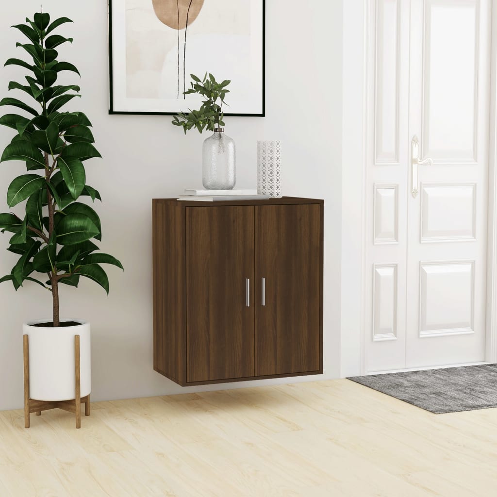 vidaXL barna tölgyszínű szerelt fa cipősszekrény 60 x 35 x 70 cm
