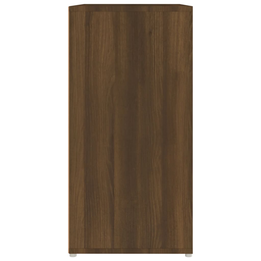 barna tölgyszínű szerelt fa cipősszekrény 60 x 35 x 70 cm