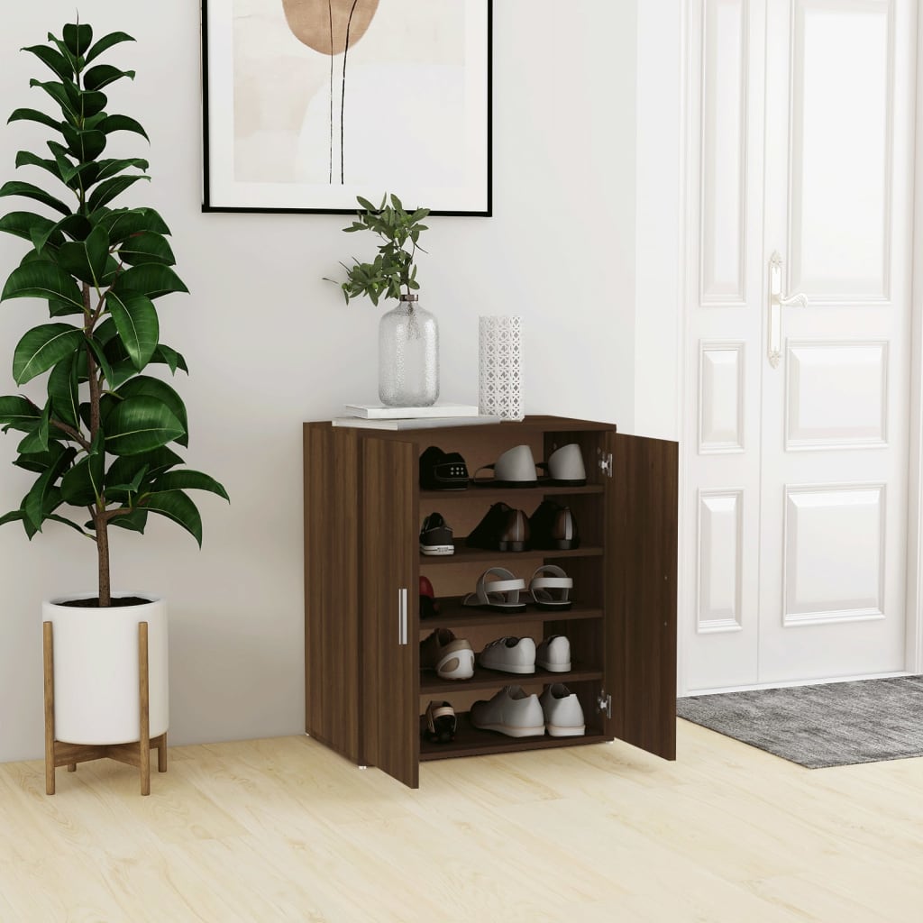 Mueble zapatero de madera de Paulownia marrón 50x28x98 cm vidaXL,  Zapatilleros, Los mejores precios