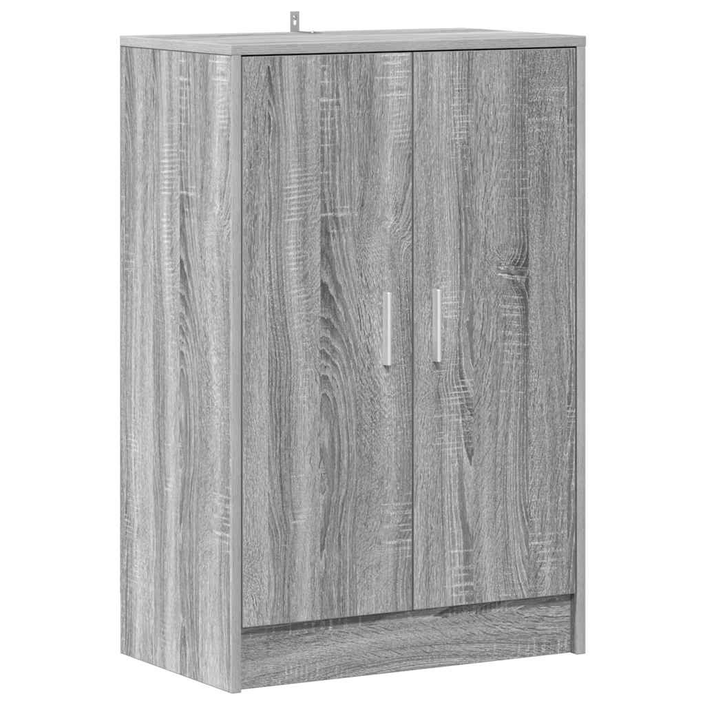 vidaXL Botník šedý sonoma 60 x 35 x 92 cm kompozitní dřevo