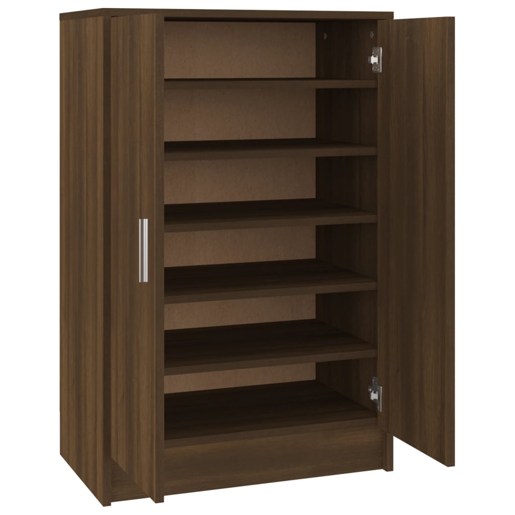 vidaXL Botník hnědý dub 60 x 35 x 92 cm kompozitní dřevo