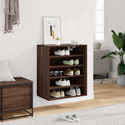 vidaXL Meuble &agrave; chaussures Ch&ecirc;ne marron 60x35x70 cm Bois d'ing&eacute;nierie