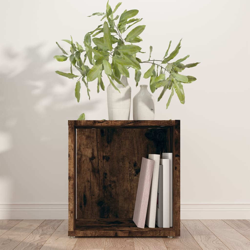 vidaXL Side Table Smoked Oak 33x33x34.5 cm Engineered Wood