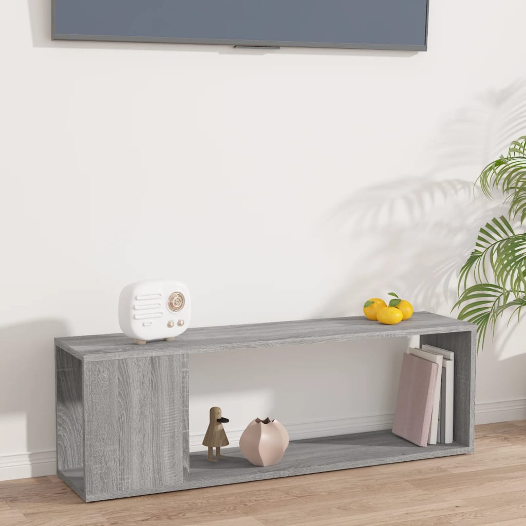 vida XL TV-Schrank Grau Sonoma 100x 24x 32 cm Holzwerkstoff