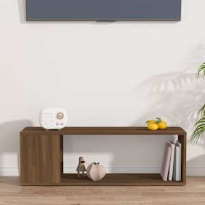 vidaXL TV-benk brun eik 100x24x32 cm konstruert tre