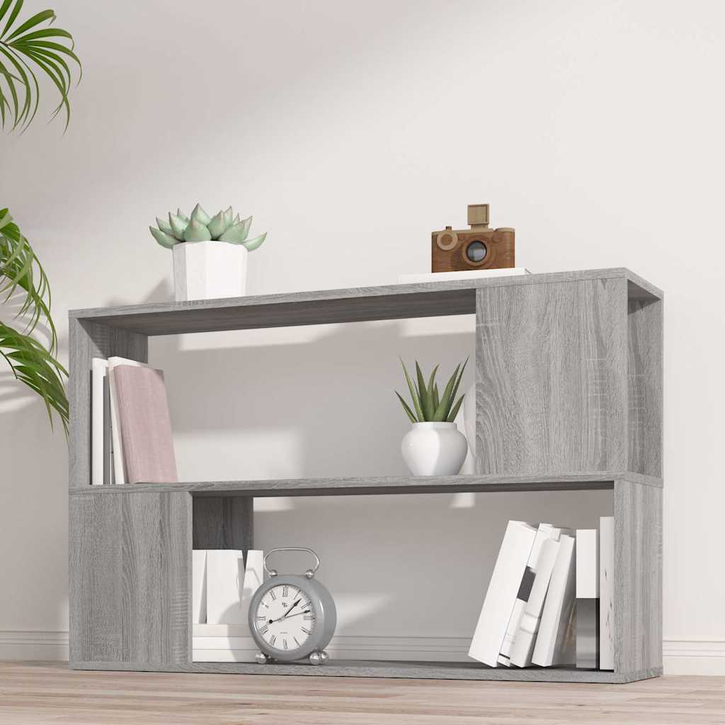 vidaXL Rega� na ksi��ki, szary d�b sonoma, 100x24x63 cm