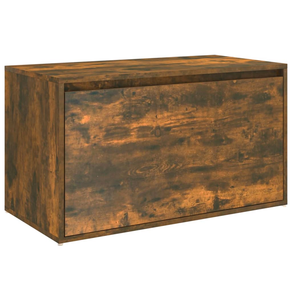 vidaXL Halbankje 80x40x45 cm bewerkt hout gerookt eikenkleurig