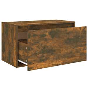 Lavice do předsíně 80 x 40 x 45 cm kouřový dub kompozitní dřevo - obrázek 7