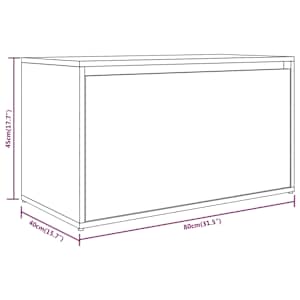 Lavice do předsíně 80 x 40 x 45 cm kouřový dub kompozitní dřevo - obrázek 9