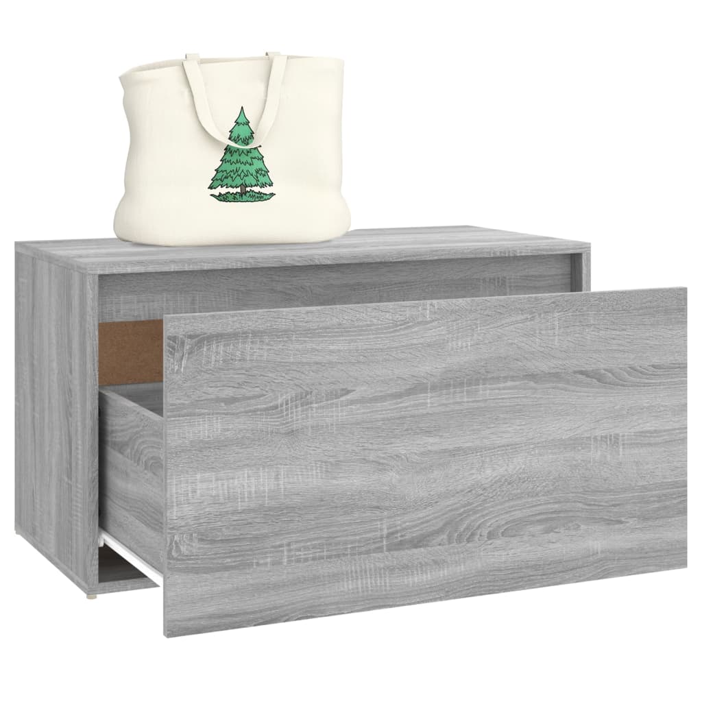 Panca Da Ingresso 80x40x45 Cm Grigio Sonoma Legno Multistrato VidaXL 15 width=274