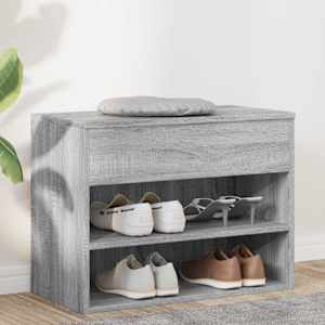 Lavice s botníkem šedá sonoma 60 x 30 x 45 cm kompozitní dřevo - obrázek 1