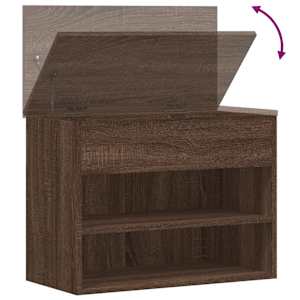 Lavice s botníkem hnědý dub 60 x 30 x 45 cm kompozitní dřevo - obrázek 8