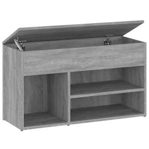 Lavice s botníkem šedá sonoma 80 x 30 x 45 cm kompozitní dřevo - obrázek 2