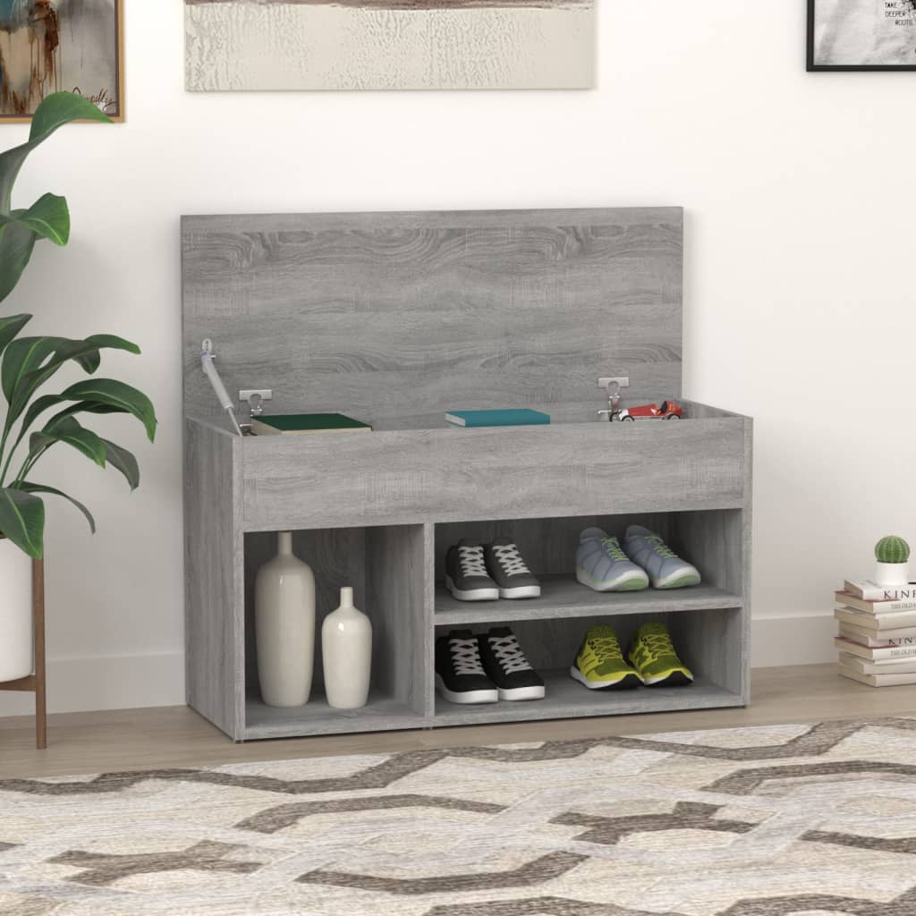 vidaXL Bancă pentru pantofi stejar sonoma 80x30x45 cm lemn prelucrat