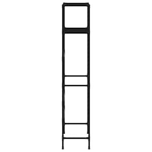 2patrový úložný regál nad toaletu černý 53,5x28x143 cm železo - obrázek 4