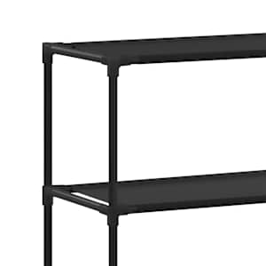 2patrový úložný regál nad toaletu černý 53,5x28x143 cm železo - obrázek 7