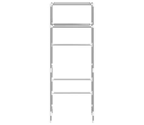 vidaXL Ραφιέρα 2 Επιπέδων για Τουαλέτα Γκρι 53,5x28x143 εκ. από Σίδερο