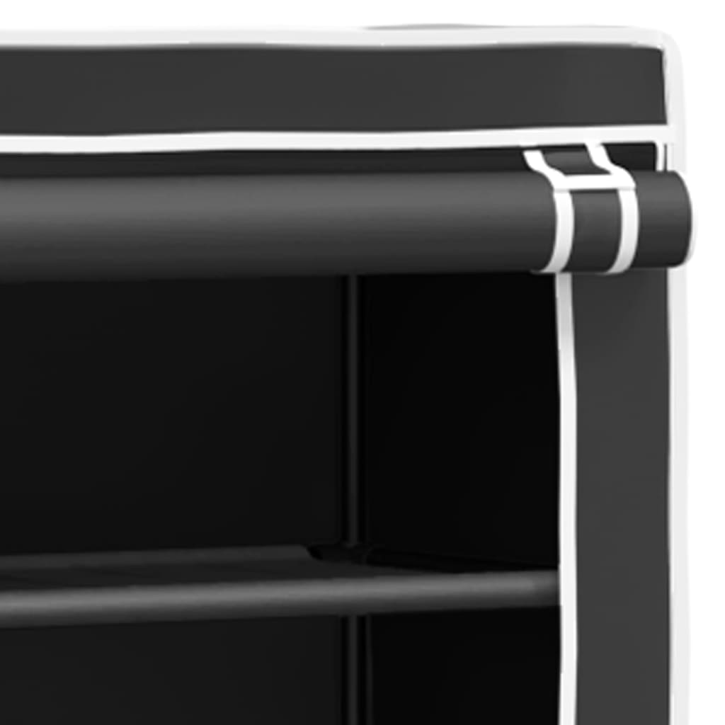 2patrový úložný regál nad pračku černý 71x29,5x170,5 cm železo