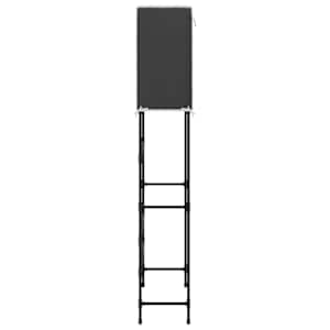 2patrový úložný regál nad pračku černý 71x29,5x170,5 cm železo - obrázek 4