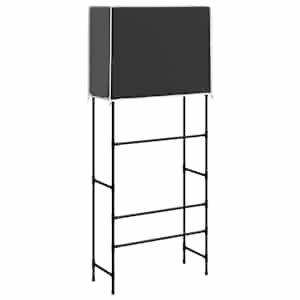 2patrový úložný regál nad pračku černý 71x29,5x170,5 cm železo - obrázek 5