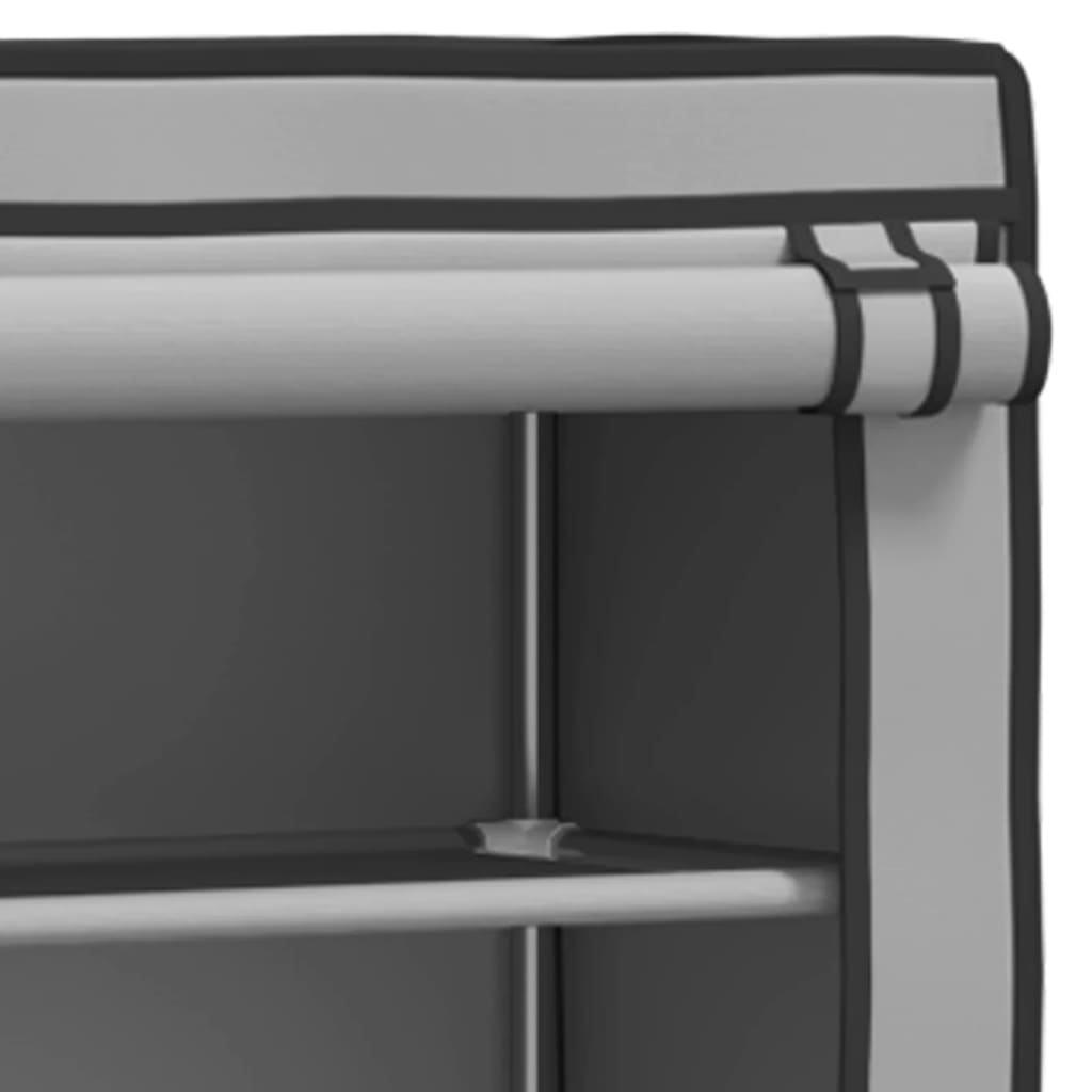 2patrový úložný regál nad pračku šedý 71x29,5x170,5 cm železo