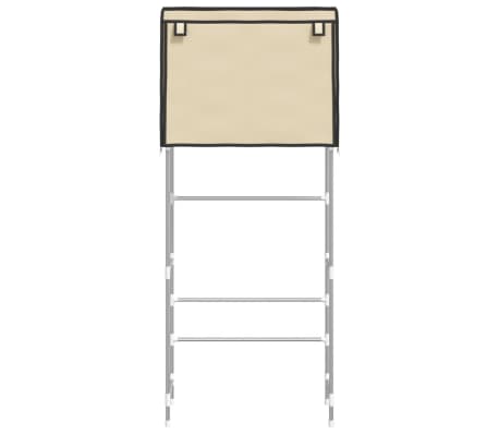 vidaXL Ραφιέρα 2 Επιπέδων για Πλυντήριο Κρεμ 71x29,5x170,5 εκ. Σίδερο