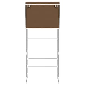 vidaXL Ραφιέρα 2 Επιπέδων για Πλυντήριο Καφέ 71x29,5x170,5 εκ. Σίδερο