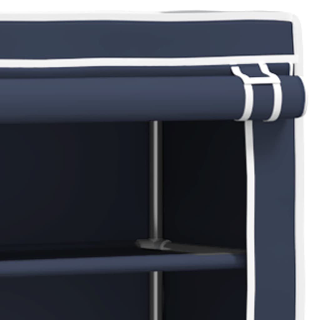 2patrový úložný regál nad pračku Modrý 71x29,5x170,5 cm železo