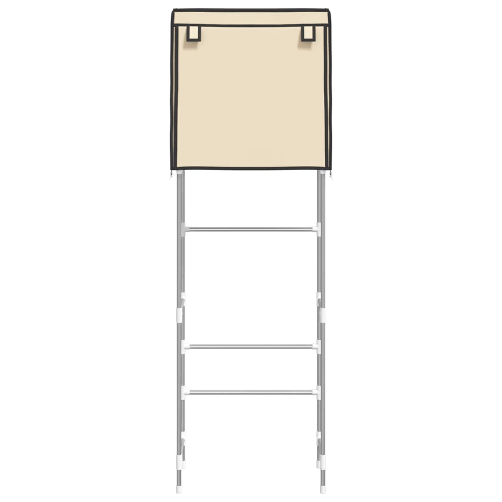 2patrový úložný regál nad toaletu Krém 56 x 30 x 170 cm železo
