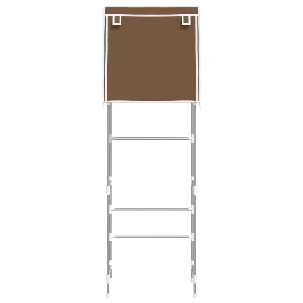  2-poschodový úložný stojan nad WC hnedý 56x30x170 cm železo