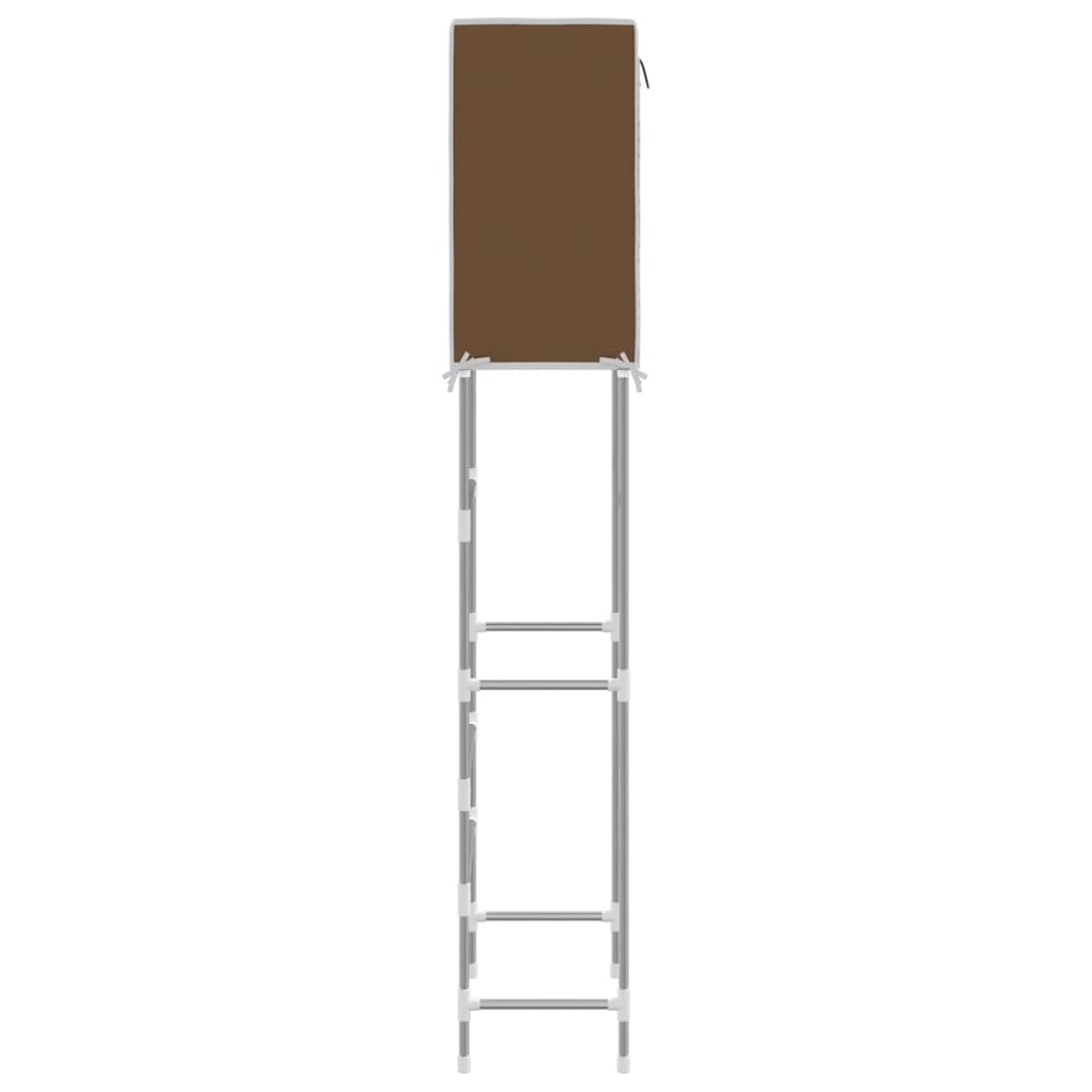  2-poschodový úložný stojan nad WC hnedý 56x30x170 cm železo