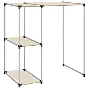 vidaXL riiul pesumasina kohale, kreemjas, 87 x 55 x 90,5 cm, raud