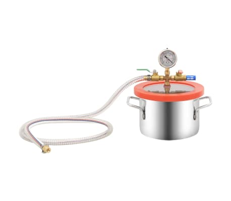 vidaXL Vacuum Chamber Stainless Steel 3.7 L