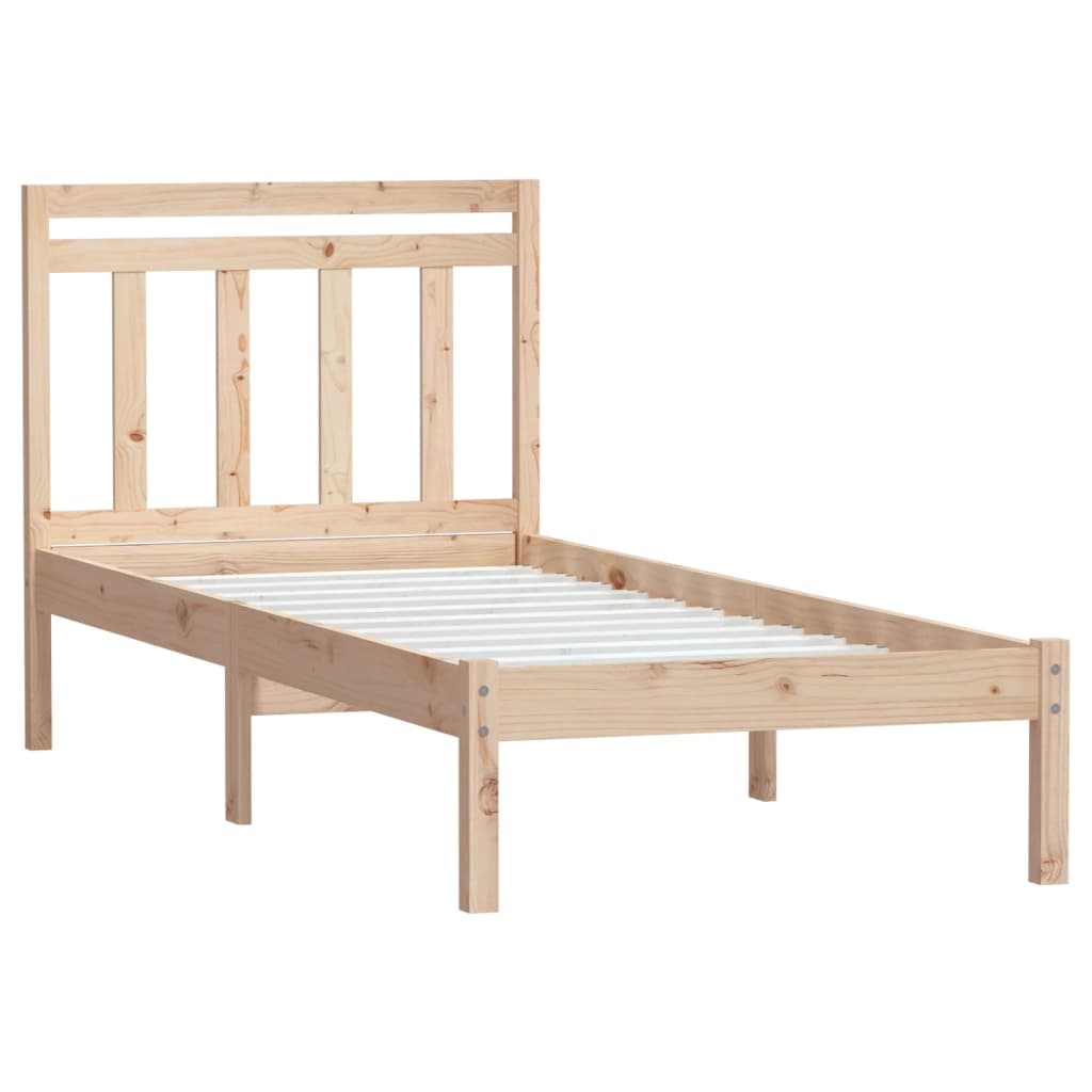 vidaXL VX820826 Estructura de cama individual de madera maciza