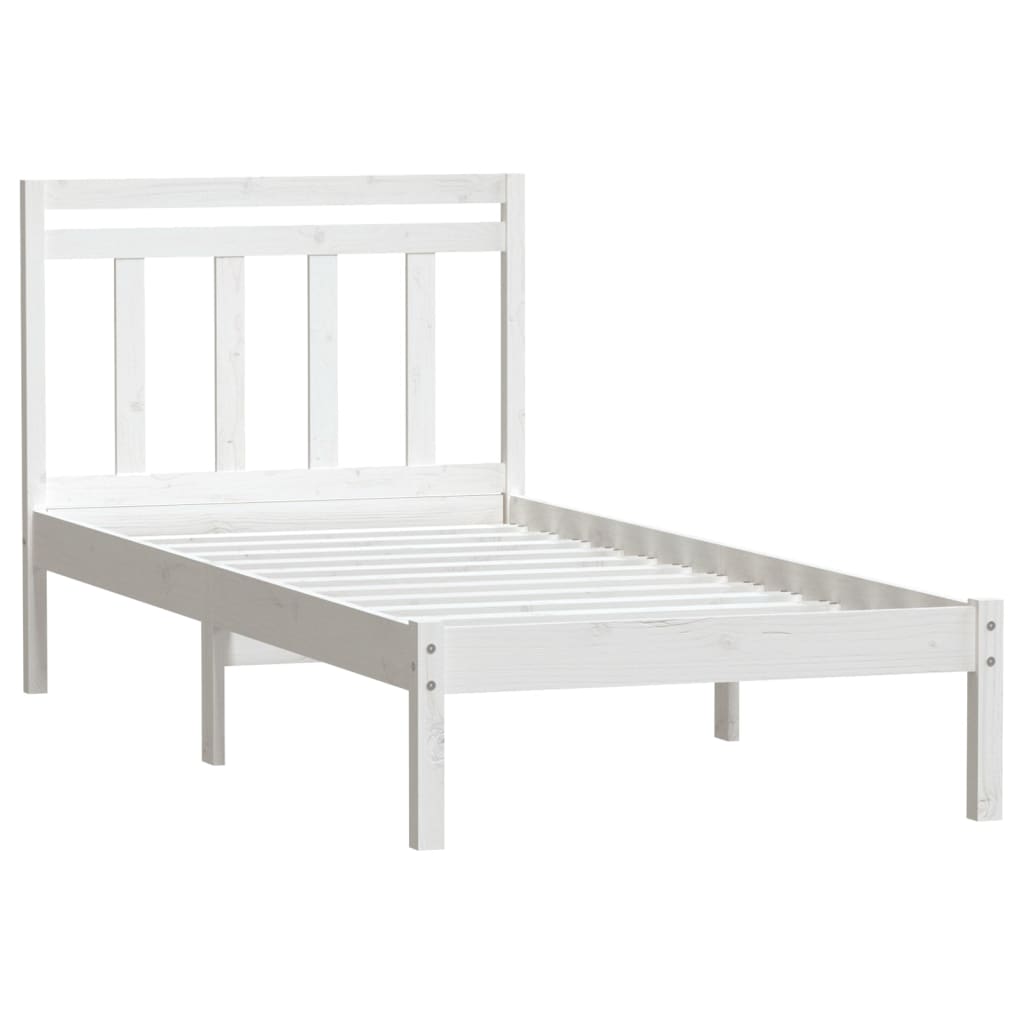 

vidaXL Bedframe massief grenenhout wit 90x200 cm