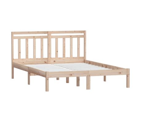 vidaXL Πλαίσιο Κρεβατιού 150 x 200 εκ. Μασίφ Ξύλο King Size