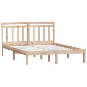 vidaXL Πλαίσιο Κρεβατιού 150 x 200 εκ. Μασίφ Ξύλο King Size