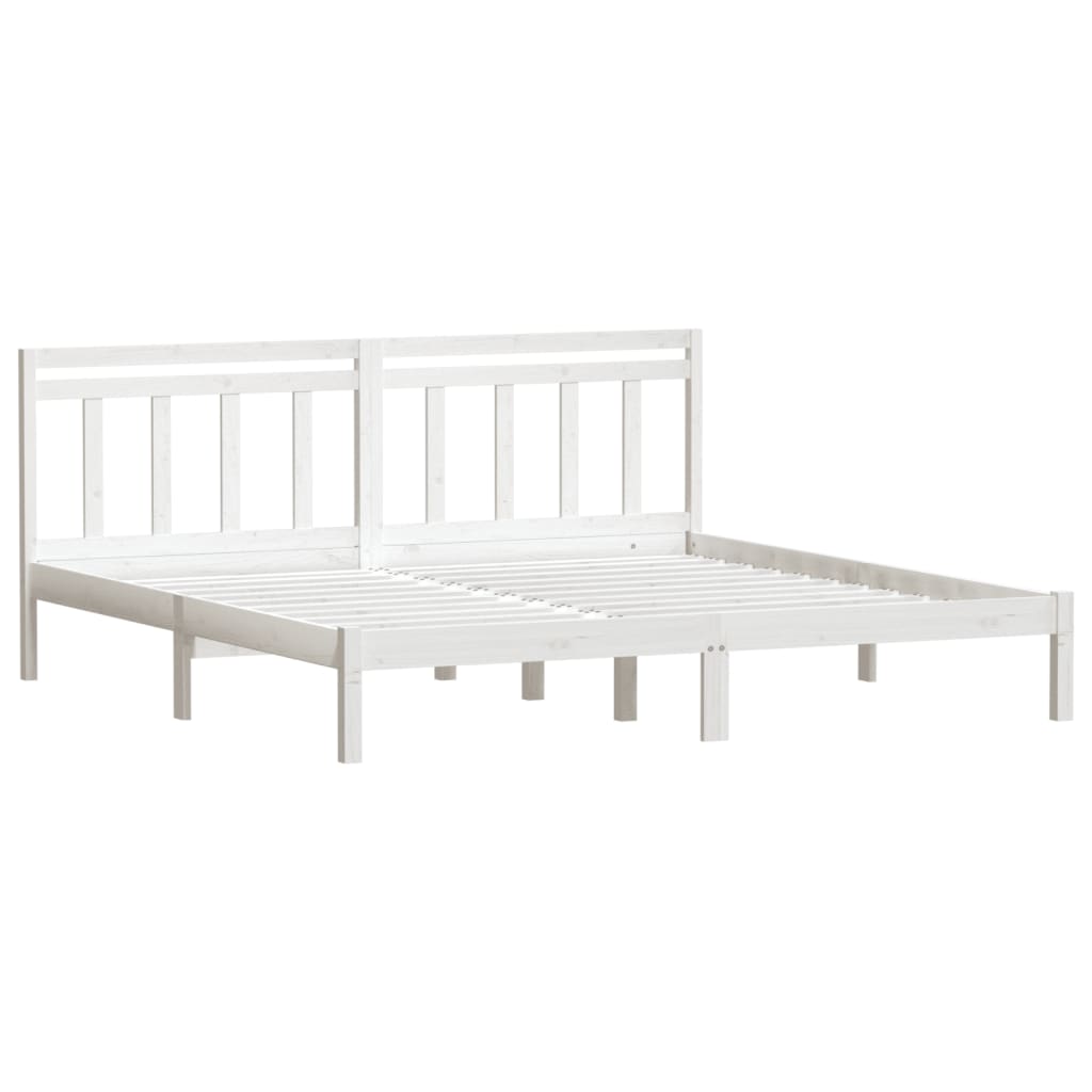 

vidaXL Bedframe massief grenenhout wit 160x200 cm