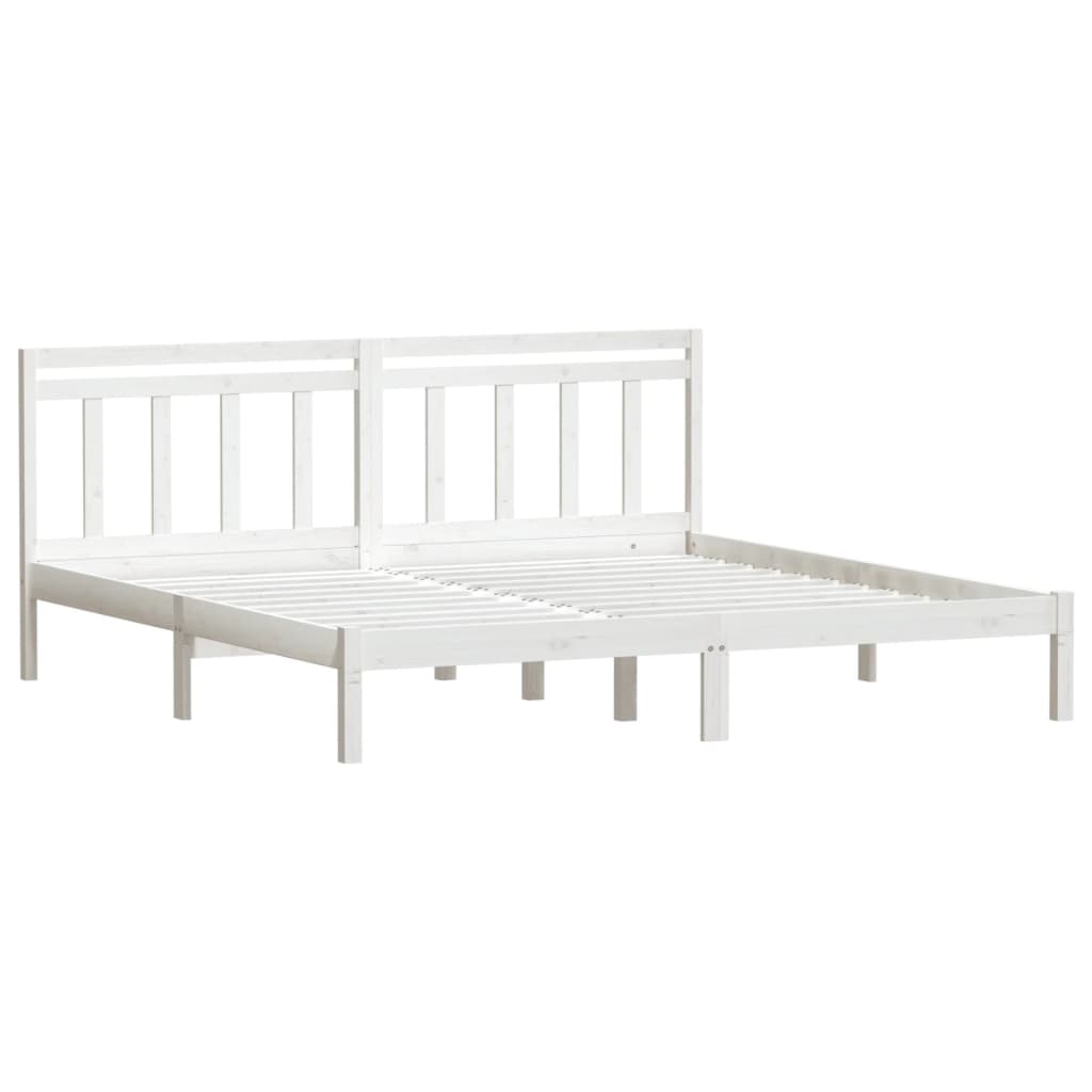 

vidaXL Bedframe massief grenenhout wit 200x200 cm