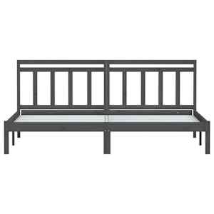 Rám postele šedý masivní borovice 200 x 200 cm - obrázek 4