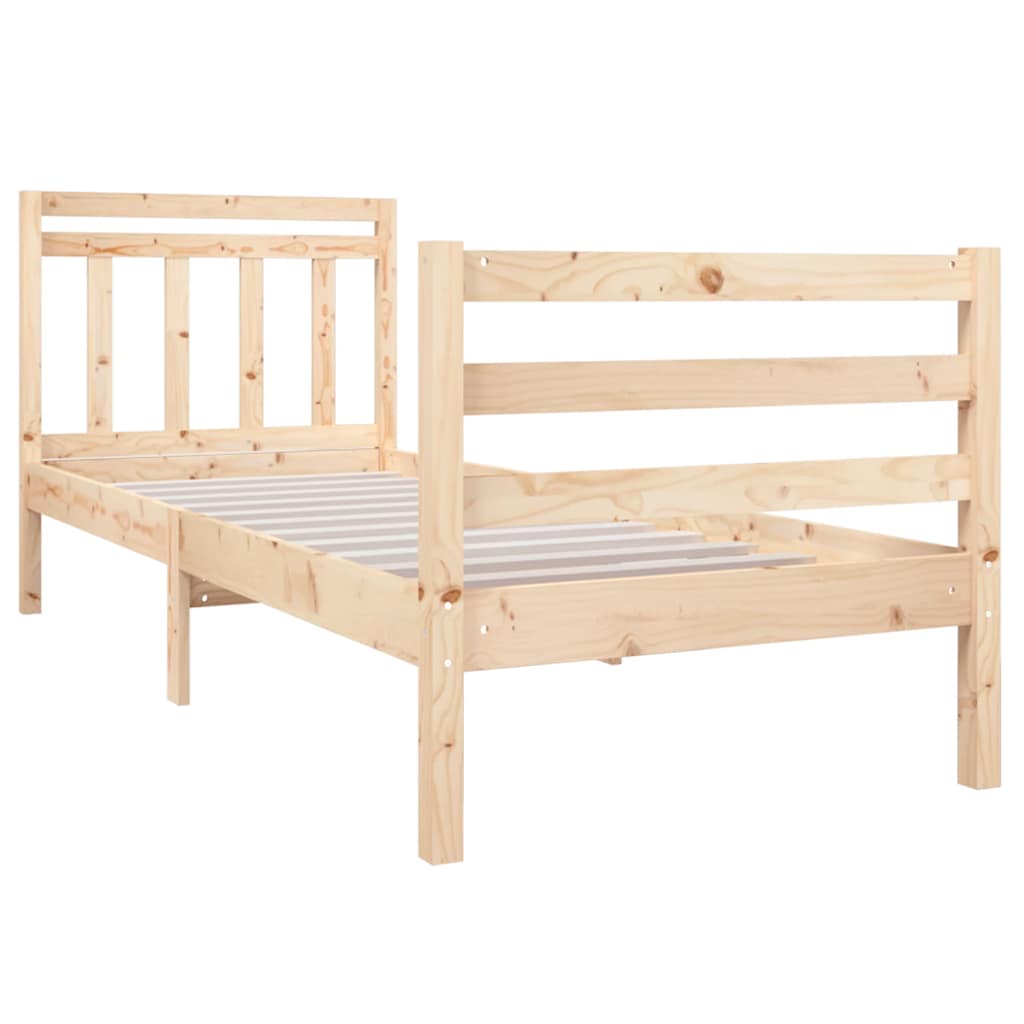 

vidaXL Bedframe massief hout 75x190 cm 2FT6 Small Single