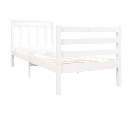 vidaXL Sengeramme hvit 75x190 cm Small Single heltre