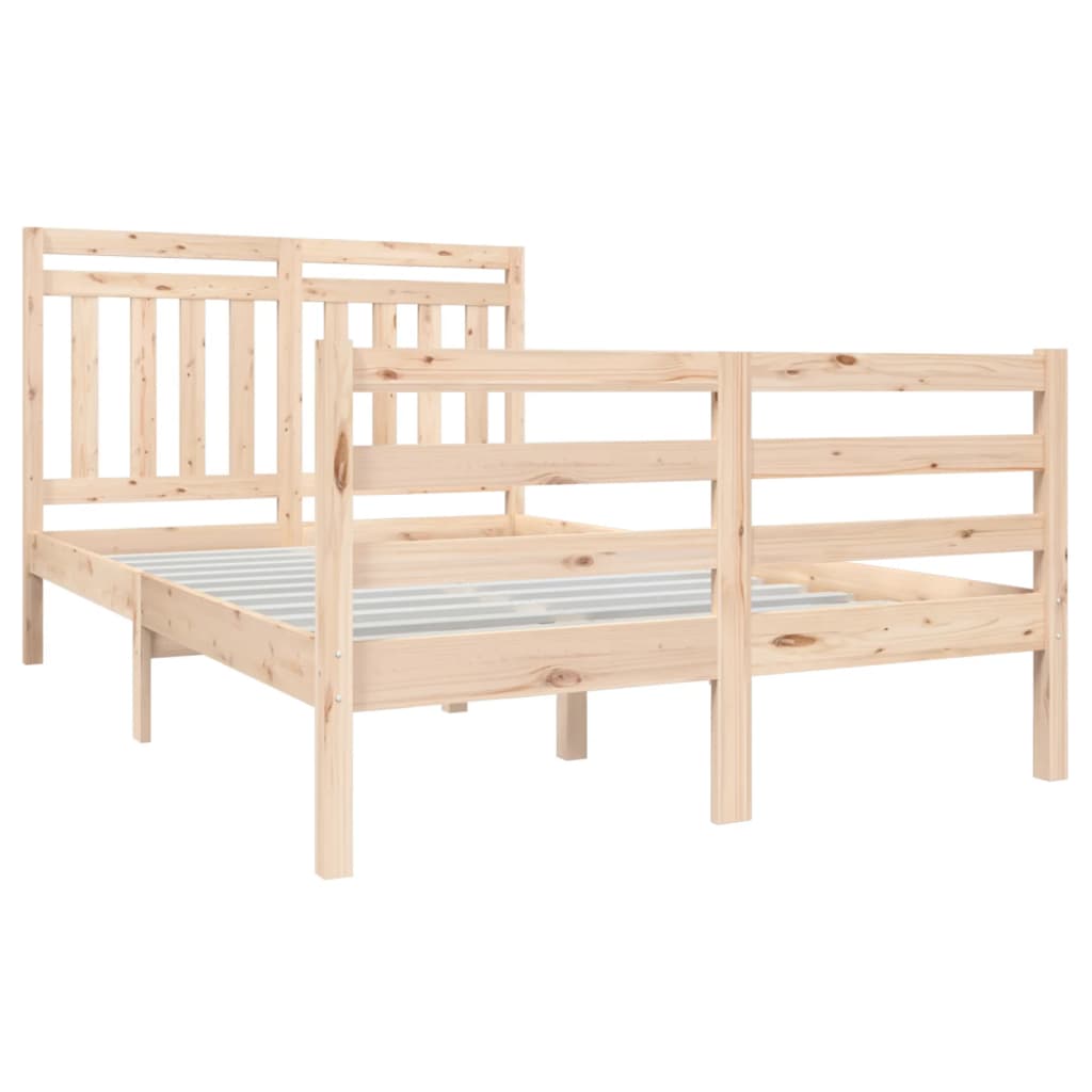 vidaXL Bedframe massief hout 120x190 cm afbeelding