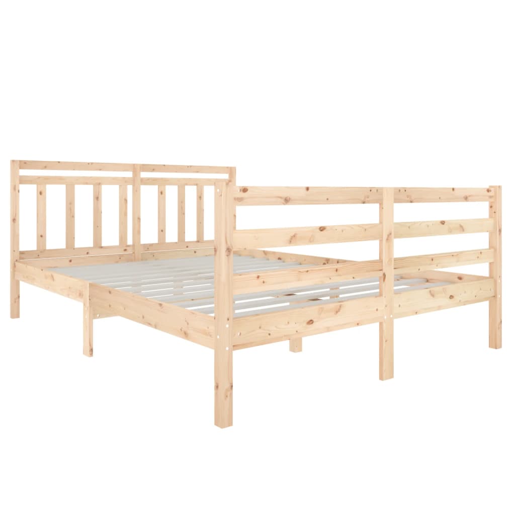 

vidaXL Bedframe massief hout 135x190 cm 4FT6 Double